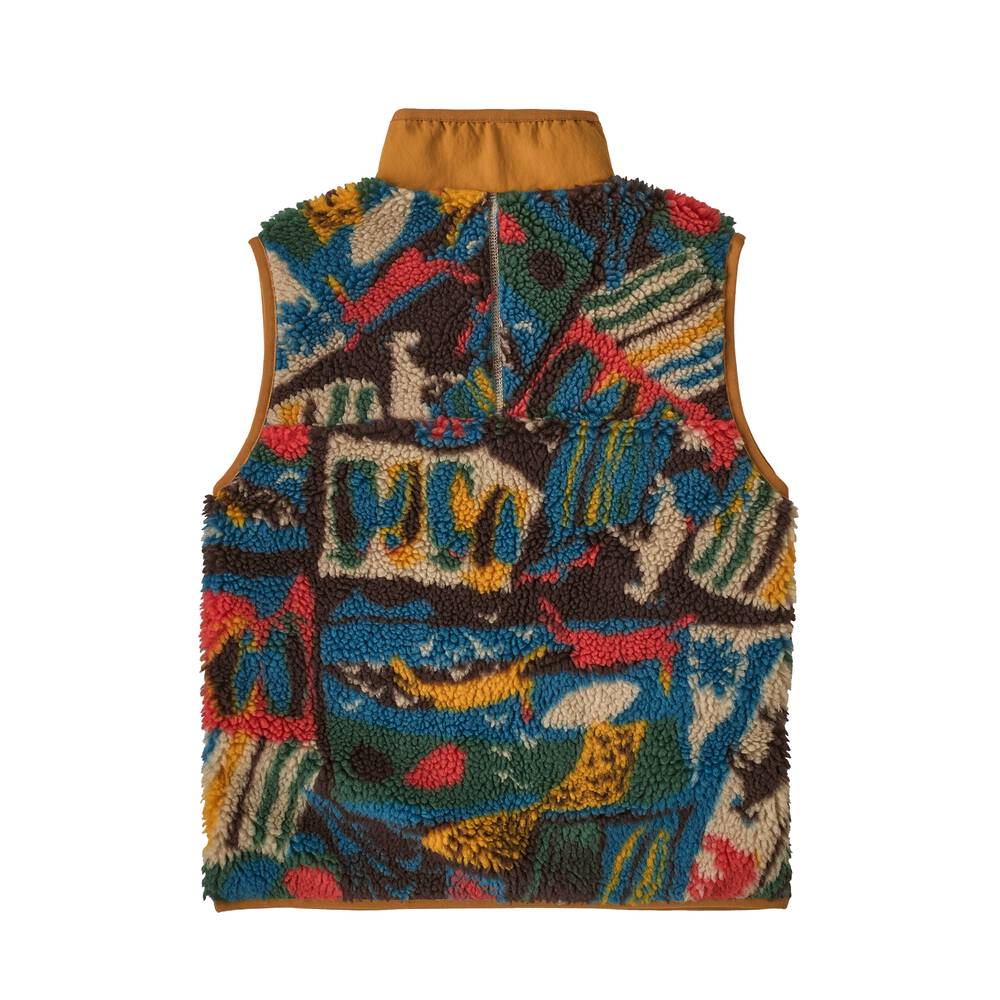 Kids' Recycled Pile Fleece Vest - Natural Blue