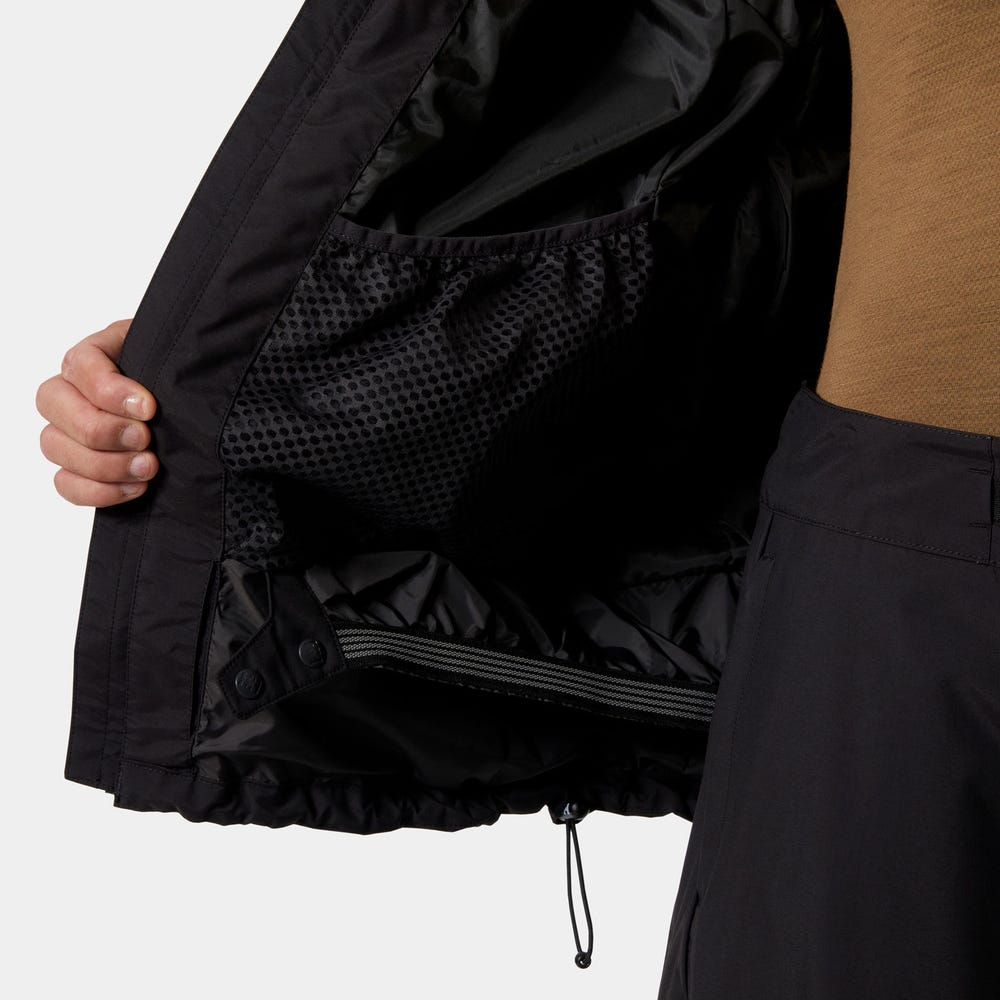 Unisex Waterproof Ski Shell Jacket - Black
