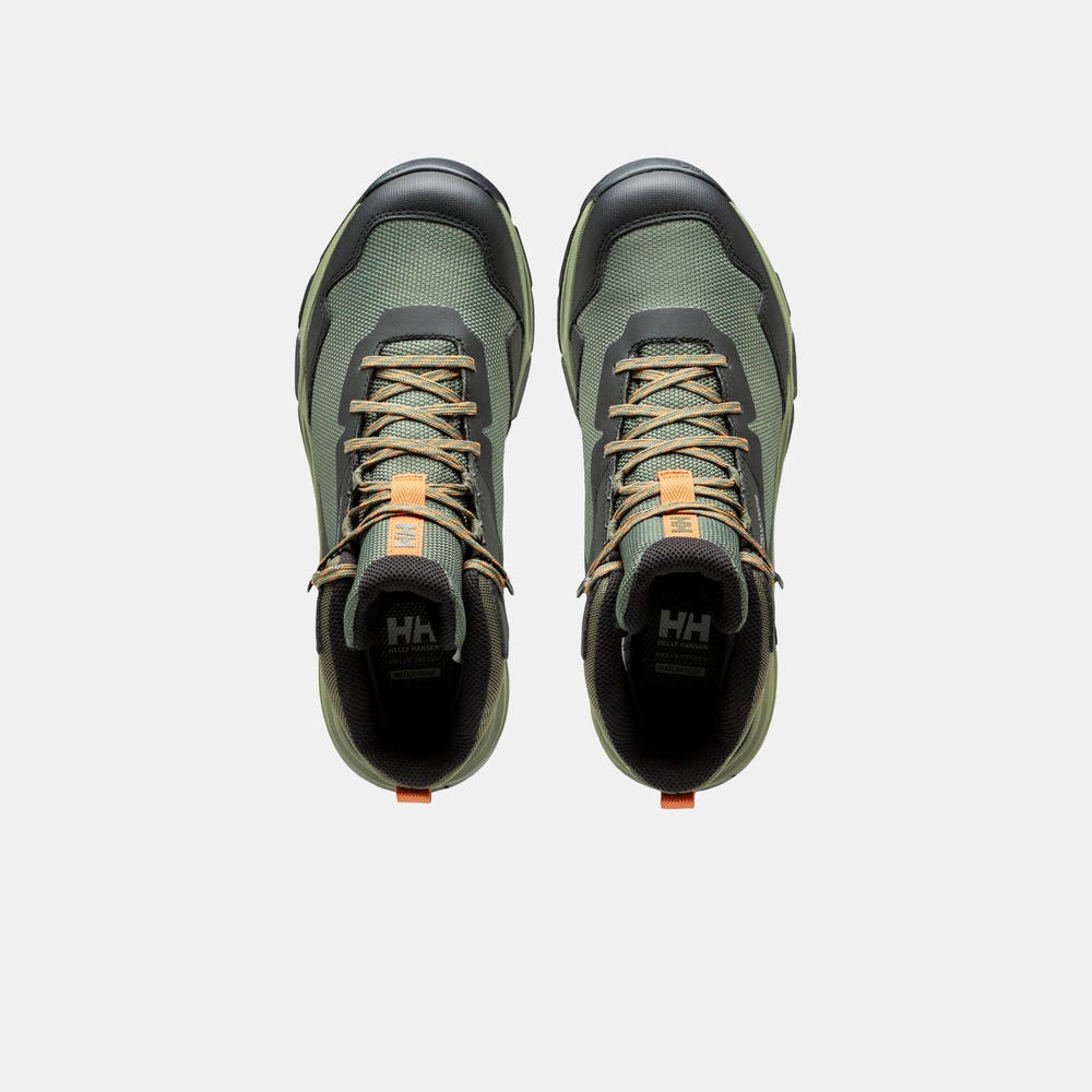 Men's Waterproof Mid Hiking Boots - Green