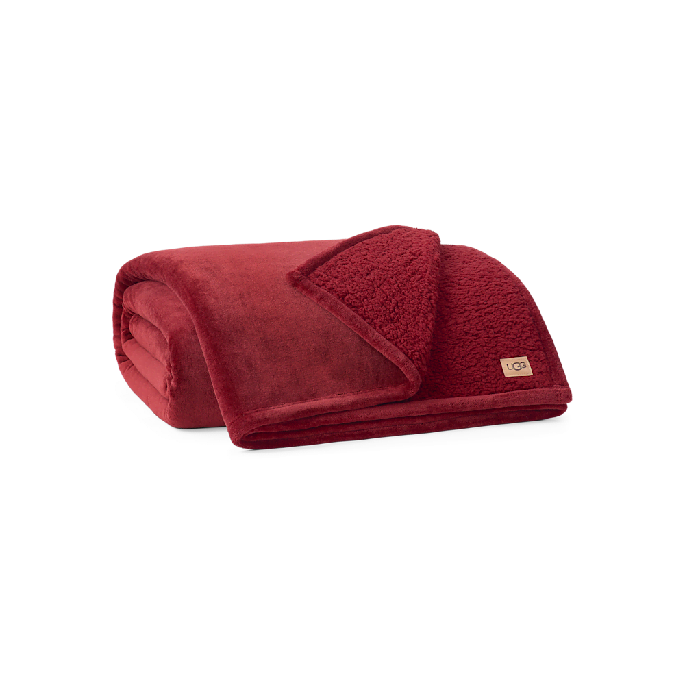 Extra-Large Plush Polyester Throw - Coffee Berry