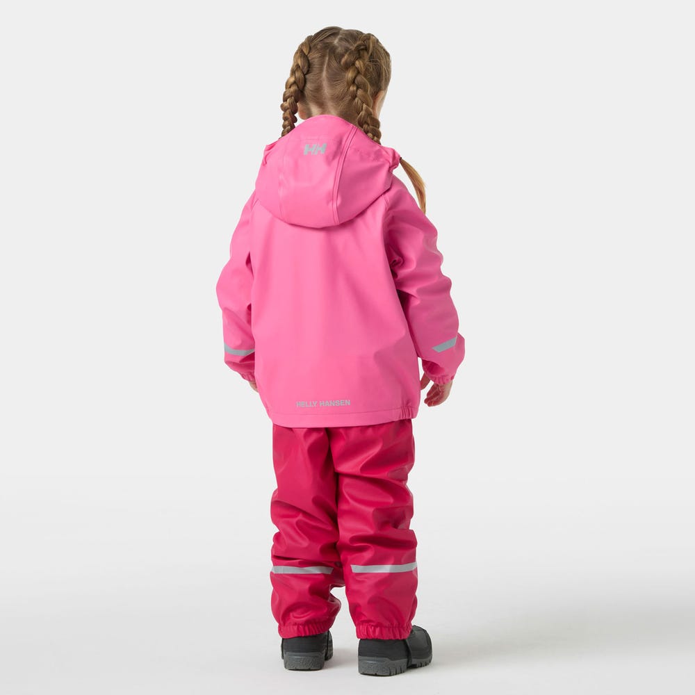 Kids' Fleece-Lined Rain Set - Cranberry