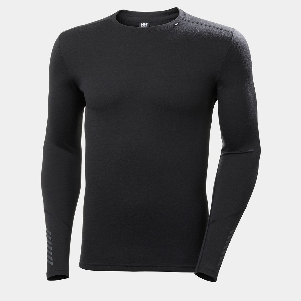 Men's Merino Wool Base Layer Top - Blue