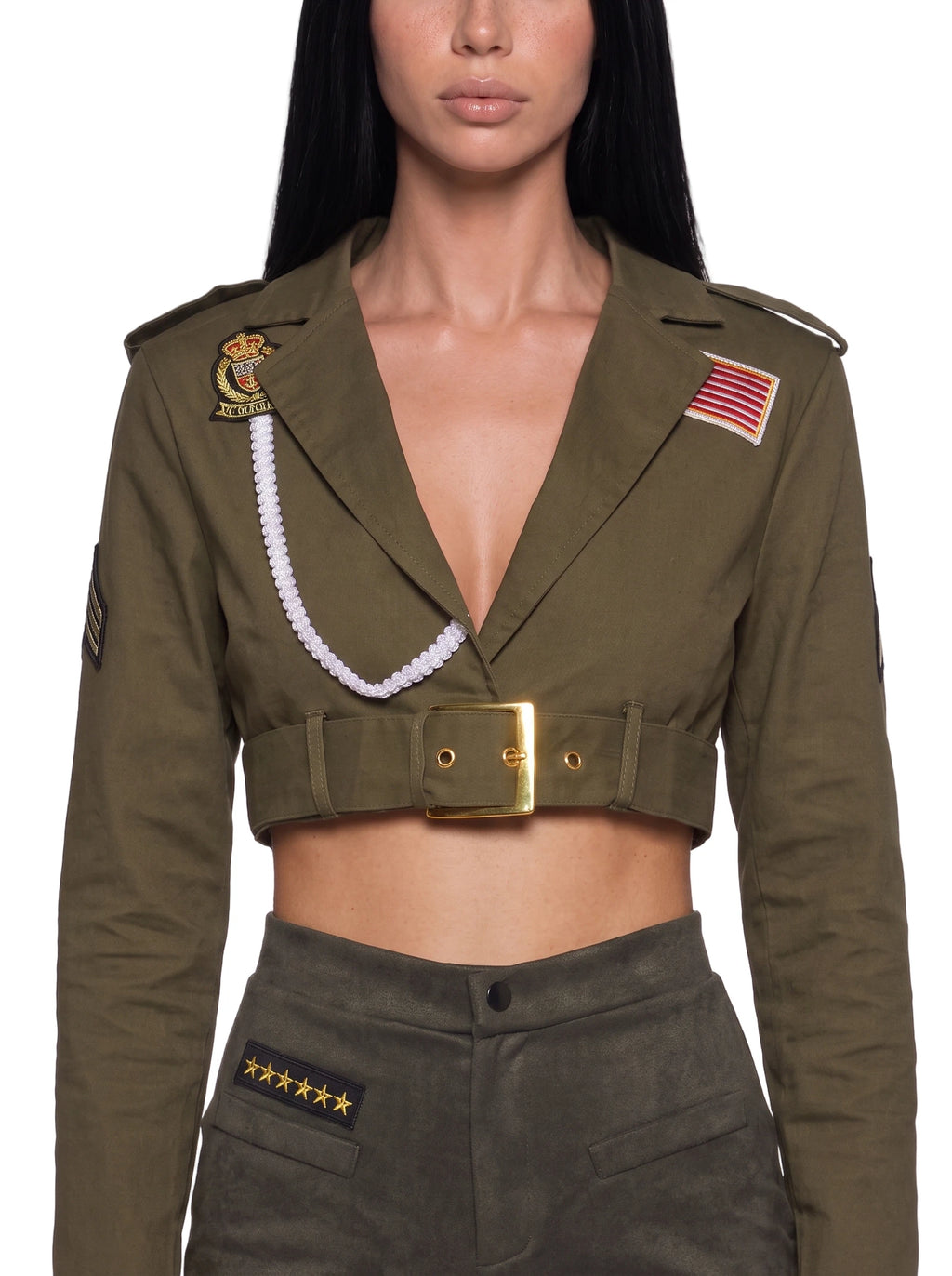 Military-Inspired Costume Set - Dark Green
