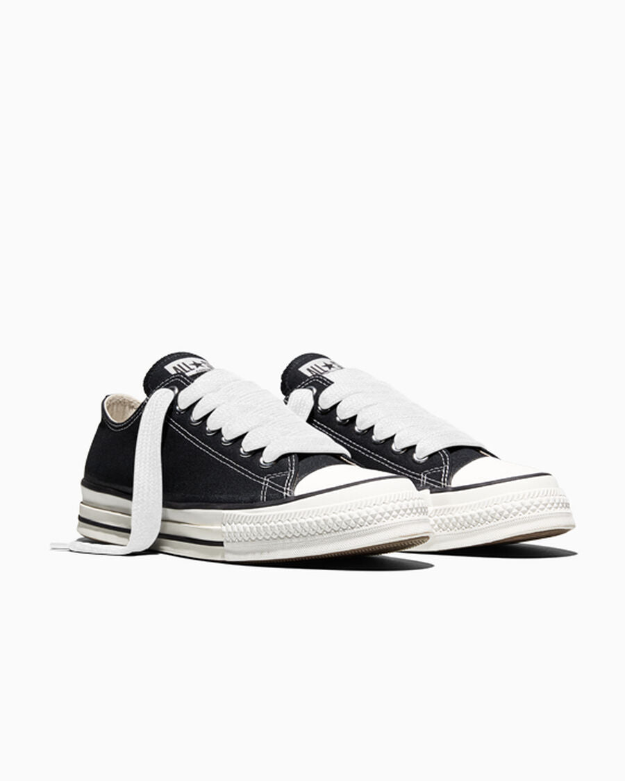 Canvas Low-Top Sneaker - Gold Palm - Black/Vintage White/Black