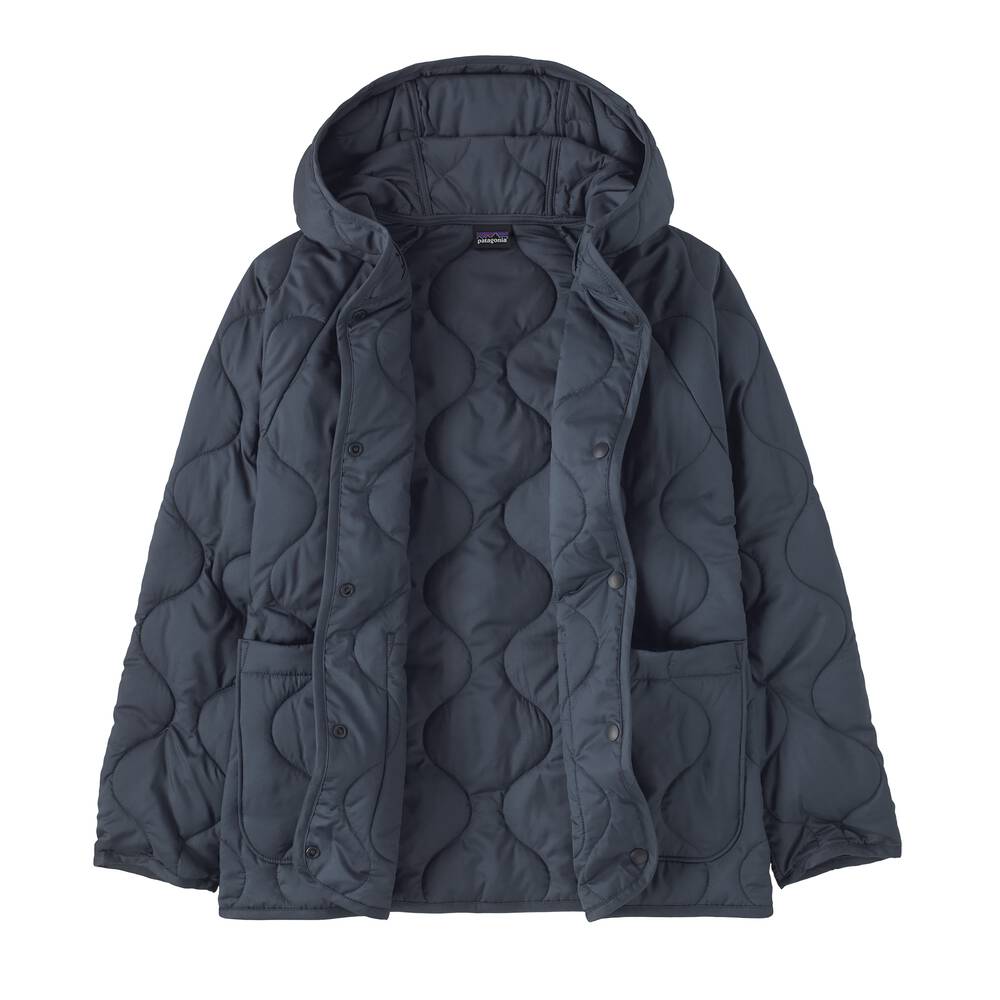 Kids' Quilted Insulated Hooded Jacket - Gray