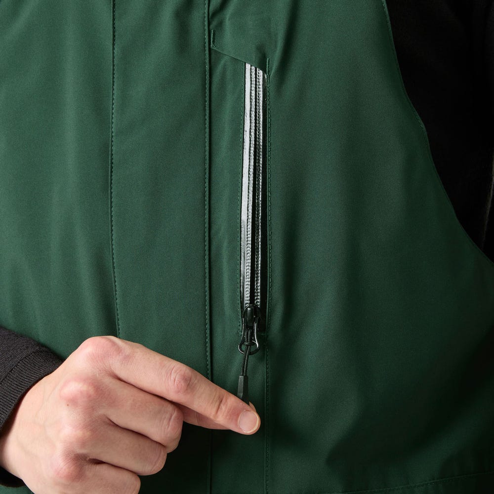 Men's Insulated Ski Bib Pants - Green