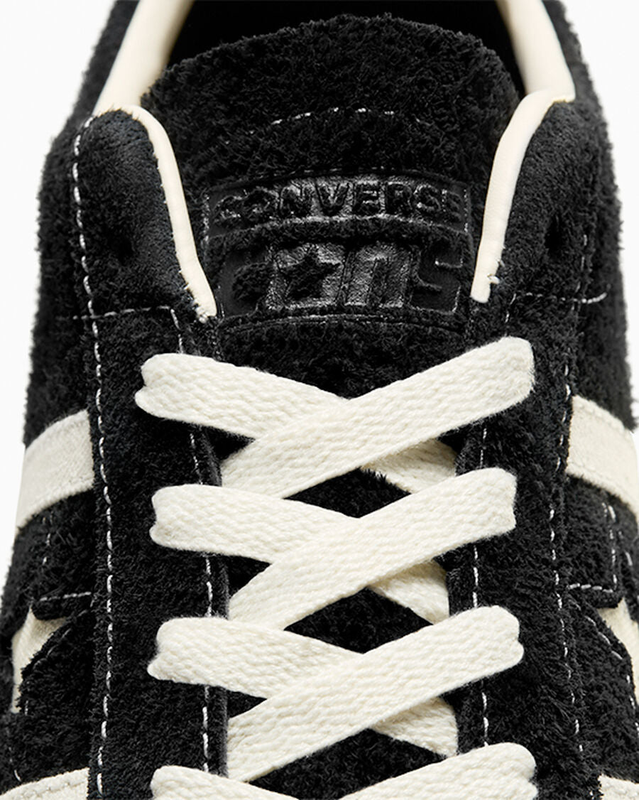Unisex Suede Low Top Skate Shoe - Black - Black/Egret/Egret