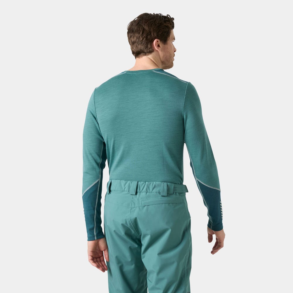Men's Merino Wool Base Layer Top - Blue