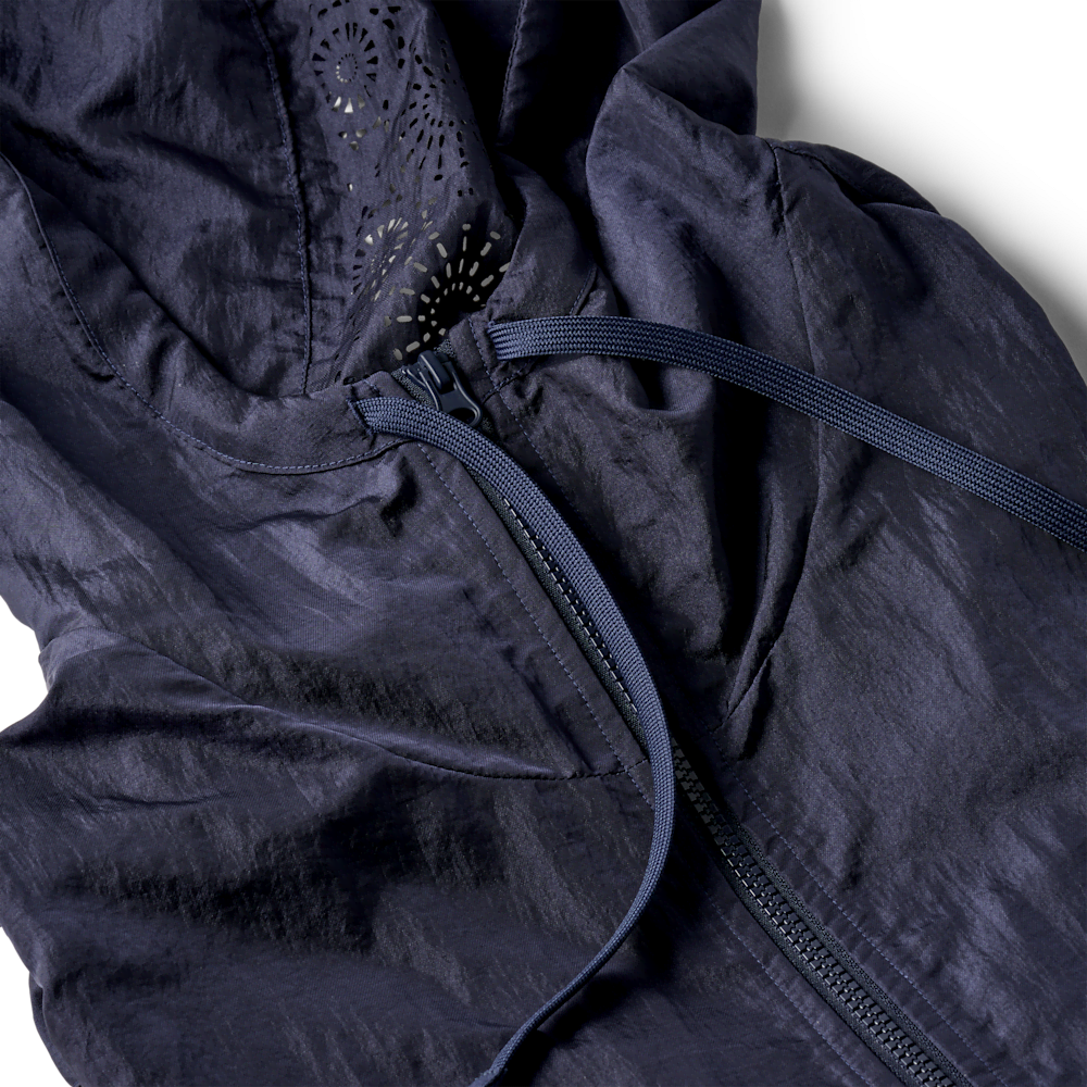 Women's Lightweight Hooded Full-Zip Jacket - Navy