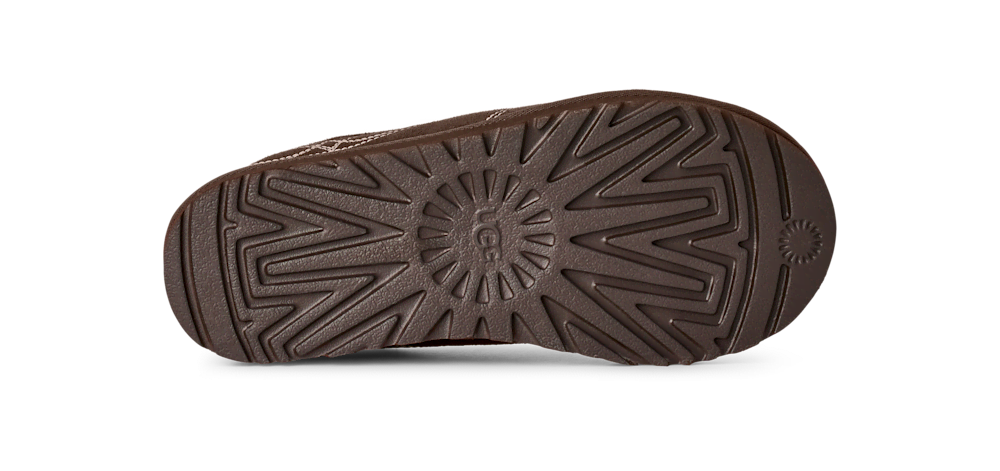 Women's Embroidered Suede Slipper - Burnt Cedar