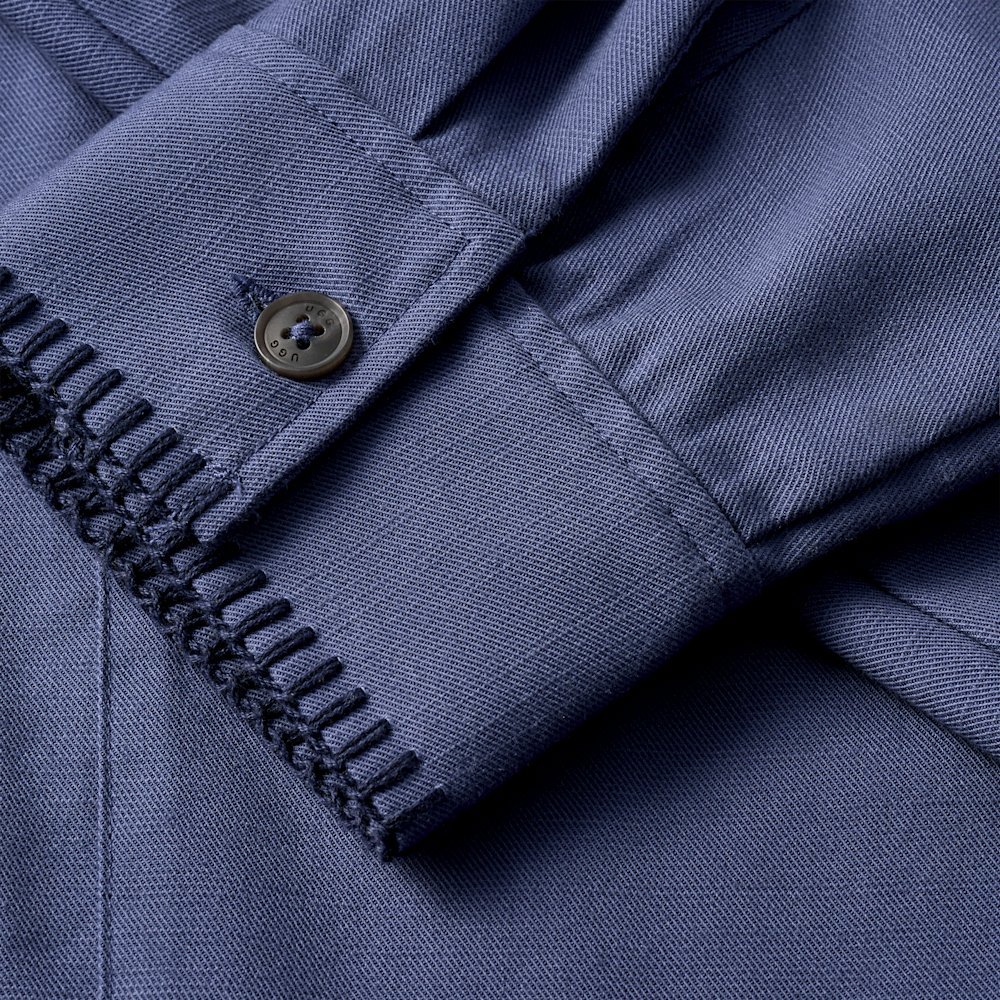 Men's Relaxed Button-Up Overshirt - Blue