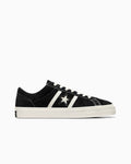 Unisex Suede Low Top Skate Shoe - Black - Black/Egret/Egret