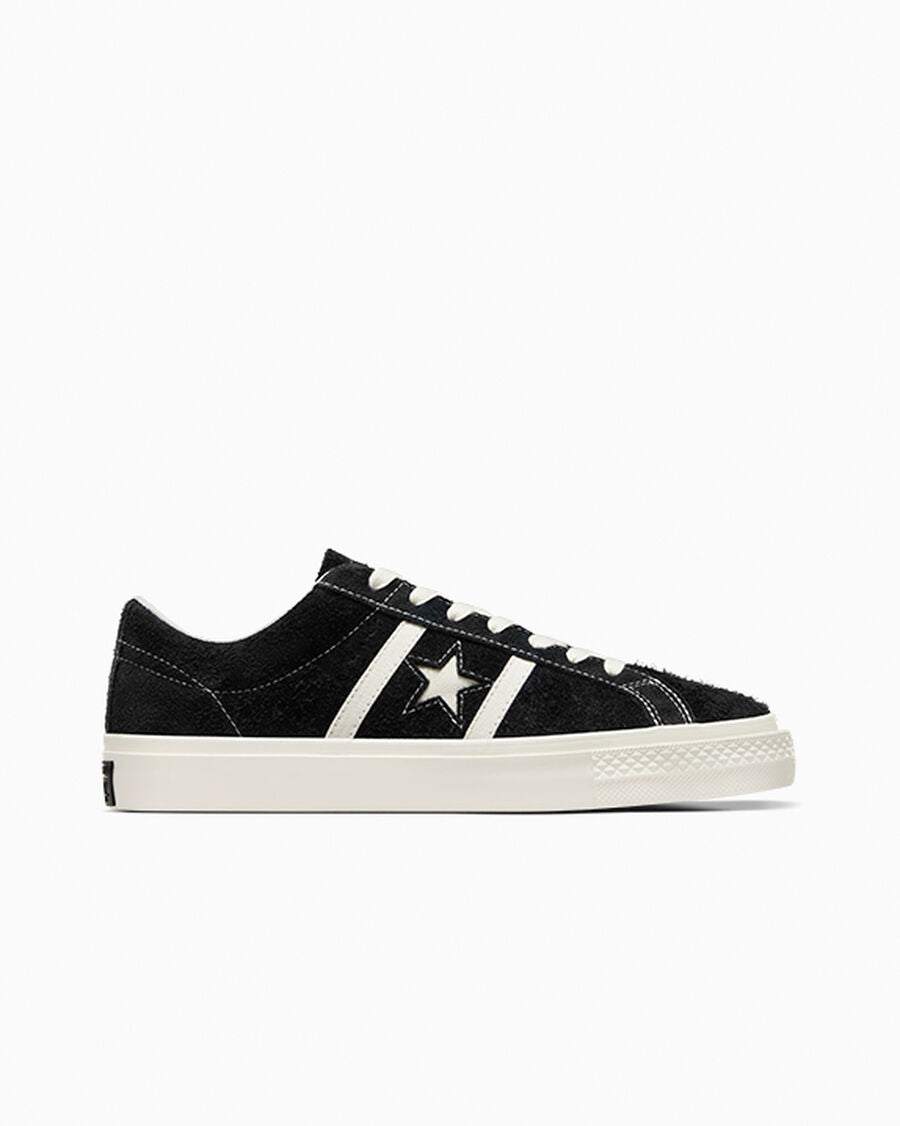 Unisex Suede Low Top Skate Shoe - Black - Black/Egret/Egret