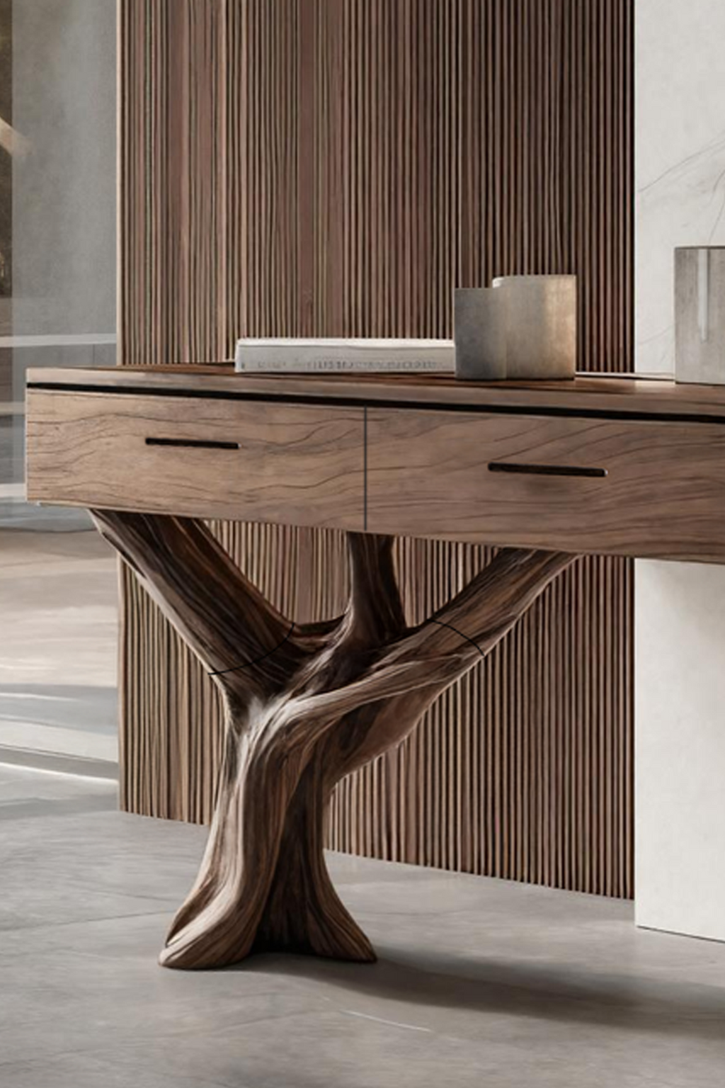 Farmhouse Solid Wood Dressing Table For Bedroom