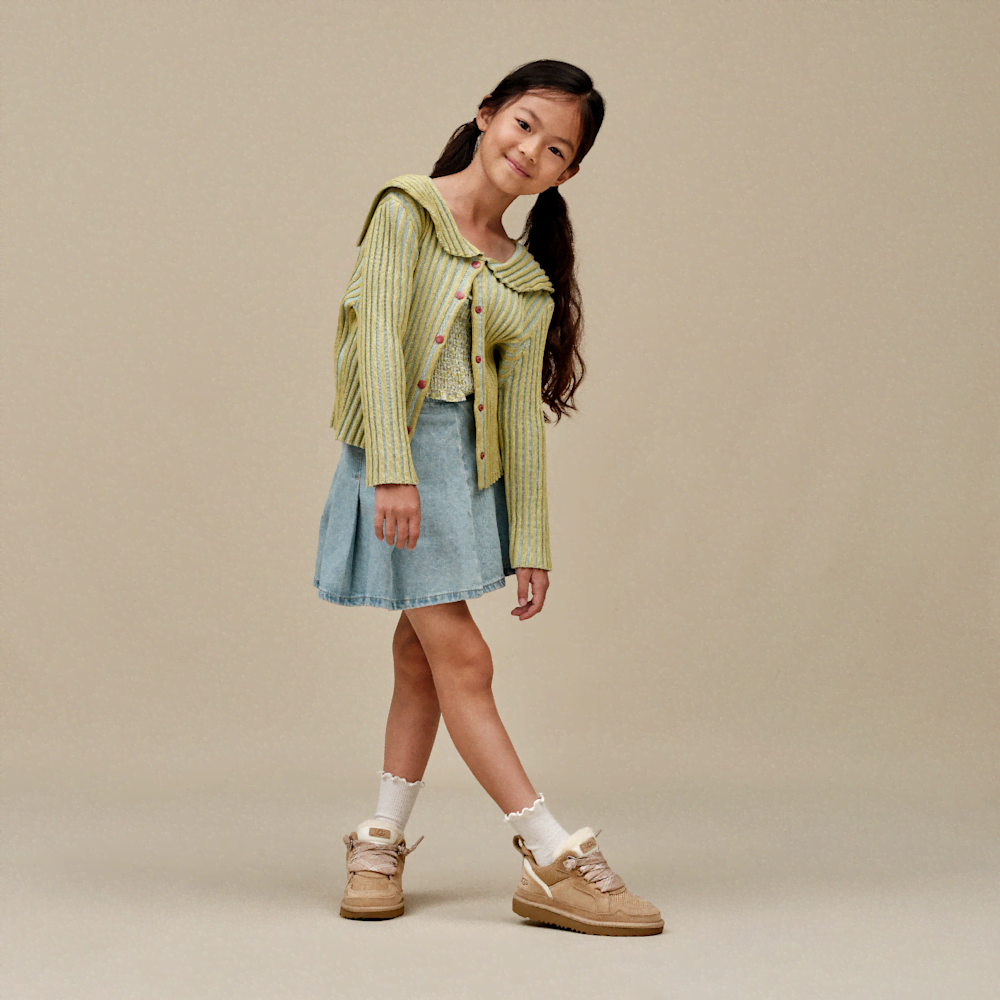 Kids' Suede Mesh Sneaker - Dusted Iris