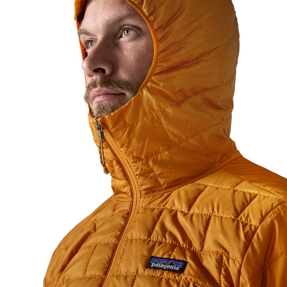Men's Insulated Hooded Jacket - Brown