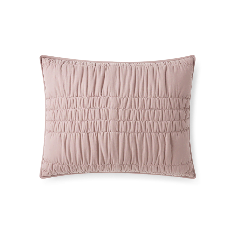 King Ruched Microfiber Quilt Set