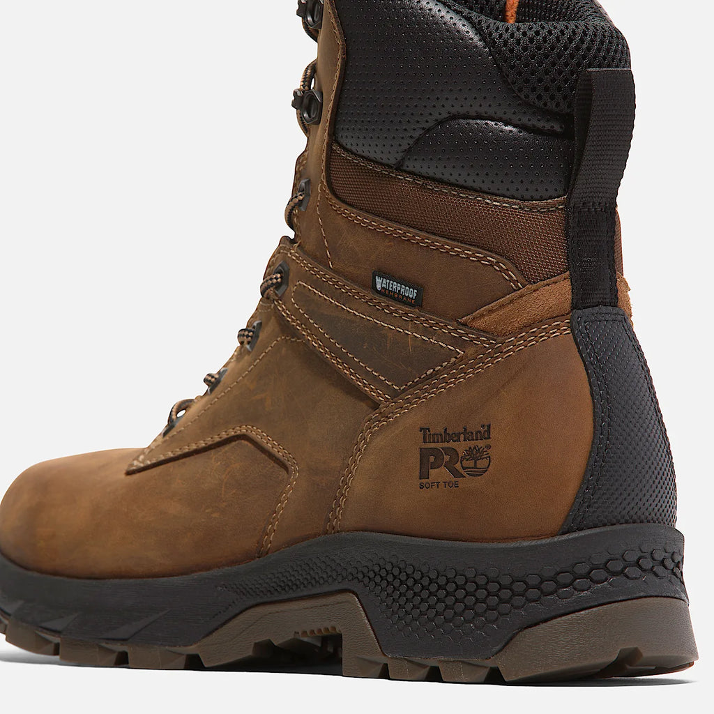Men's 8-Inch Waterproof Soft Toe Work Boot