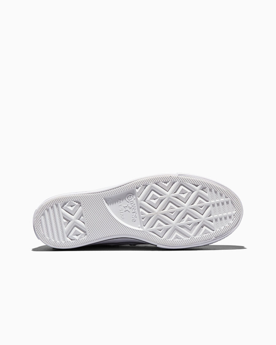 Women's Leather Platform Low Top Sneaker - White - White/Black/White