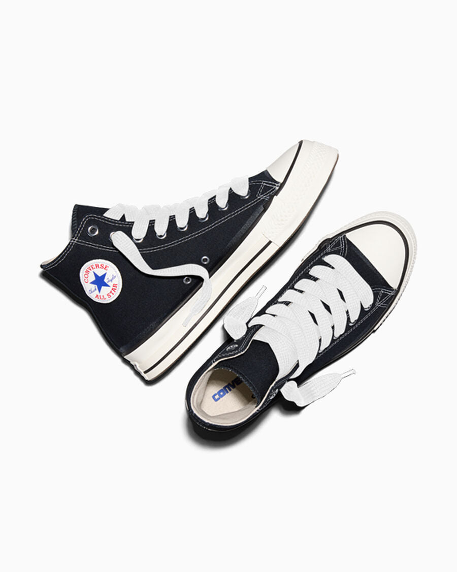 Canvas High-Top Sneaker - Gold Palm - Black/Vintage White