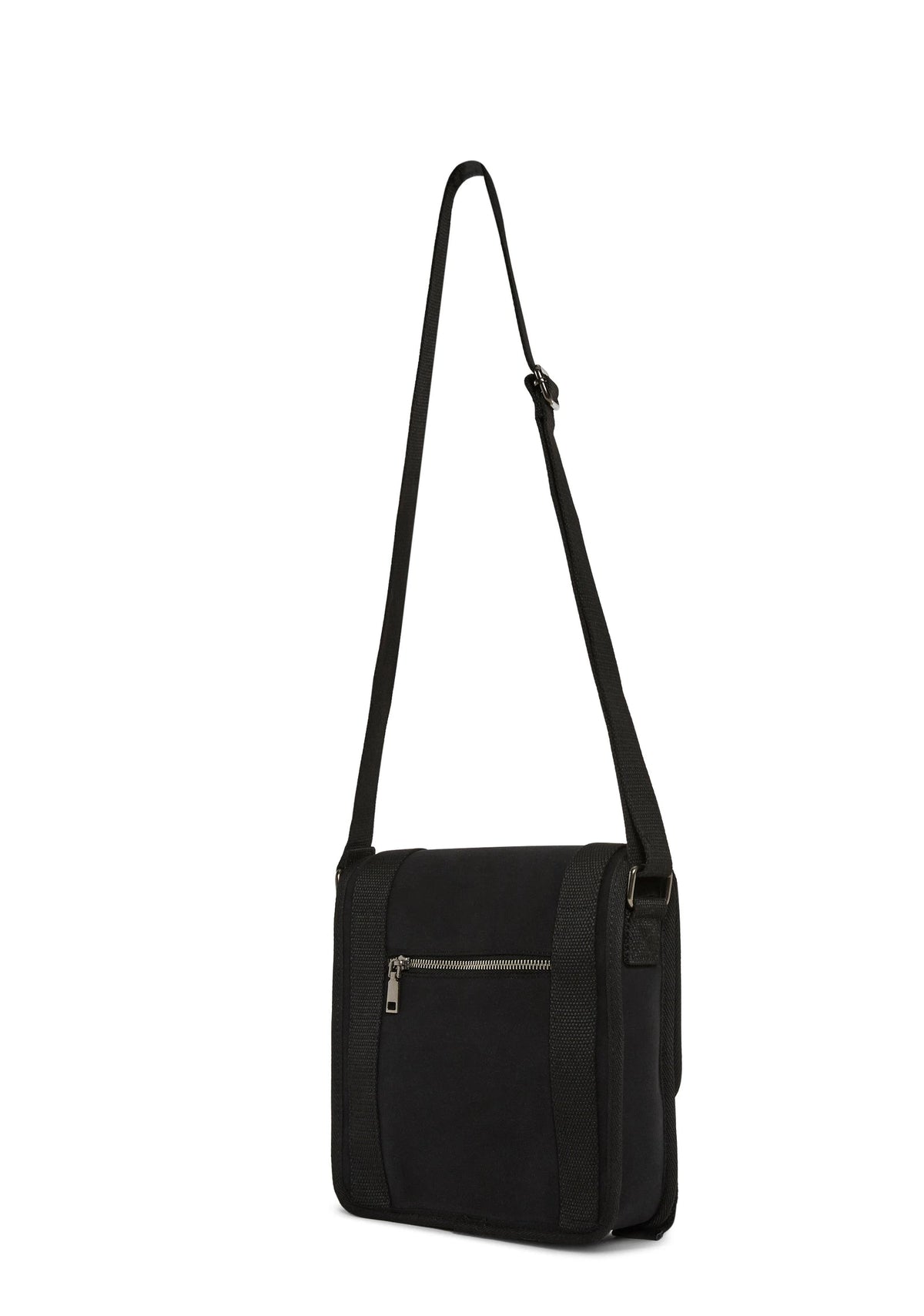 Studded Messenger Bag - Black