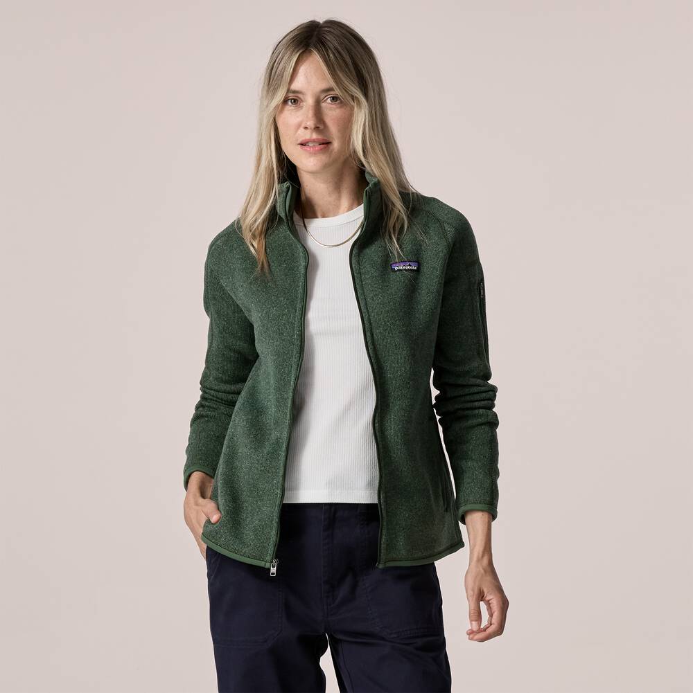 Women's Recycled Knit Fleece Jacket - Black