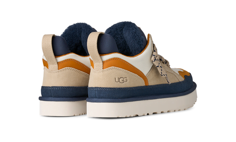 Men's Suede and Mesh Low Top Sneaker - Blue