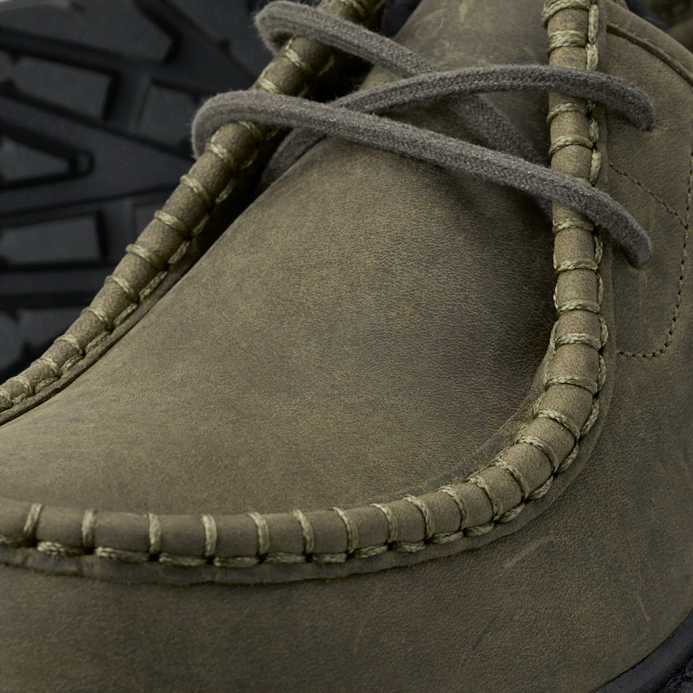 Men's Waterproof Leather Lace-Up Shoe - Oak