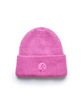 Wool Blend Satin-Lined Beanie - Hot Pink
