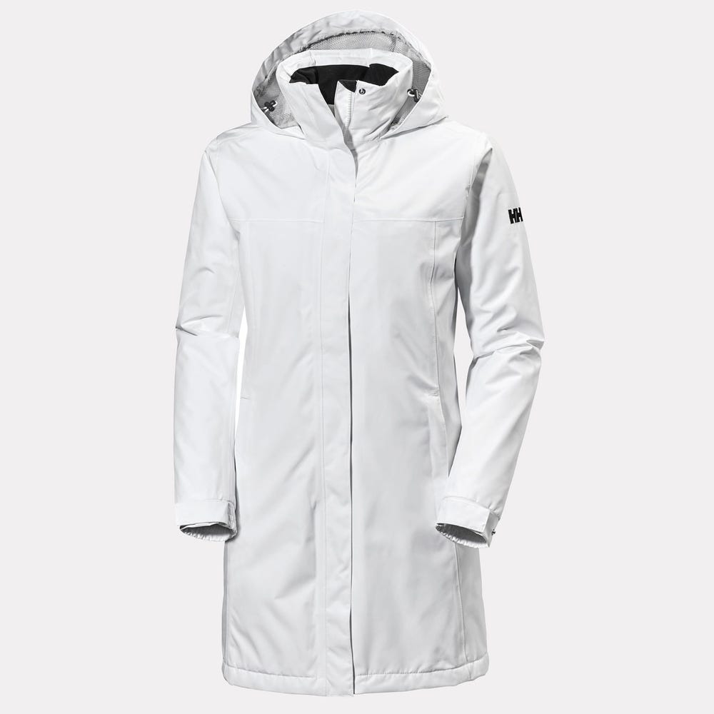 Women's Insulated Rain Coat - White