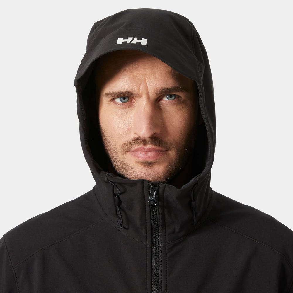 Men's Hooded Softshell Jacket - Black