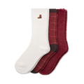Women's Assorted Crew Socks - 3 Pack