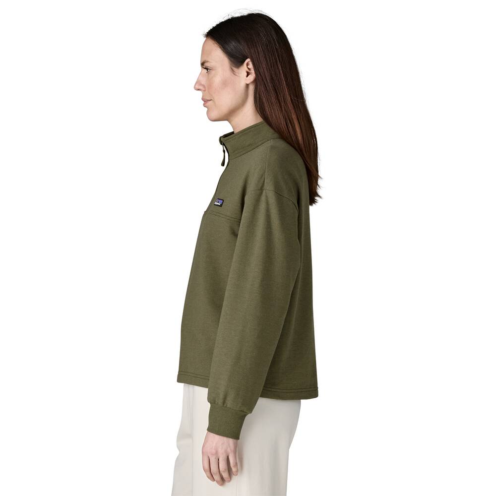 Women's Quarter-Zip Terry Pullover - Brown