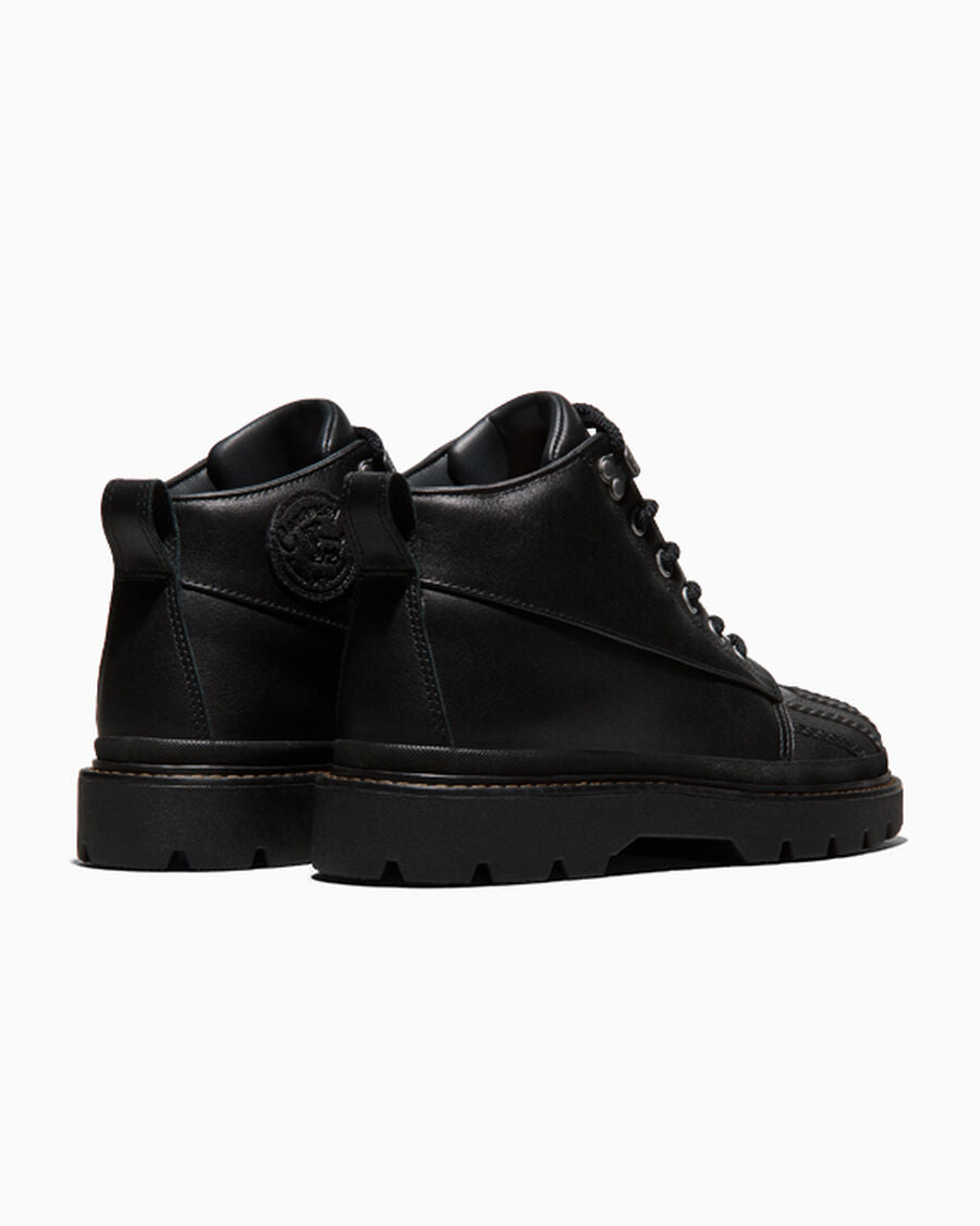 Unisex Leather Lug Sole High Top Boot