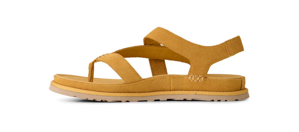 Women's Suede Toe-Post Sandal - Wheat