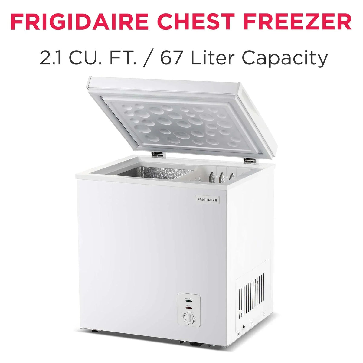 Frigidaire Chest Freezer, 2.1 Cu. Ft., White