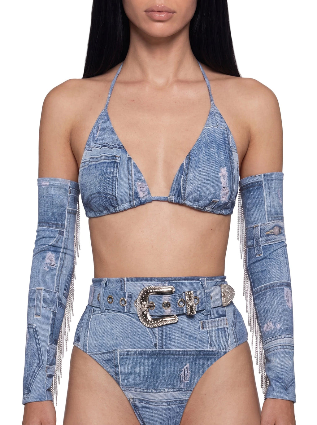 Denim Cowgirl Costume Set - Blue