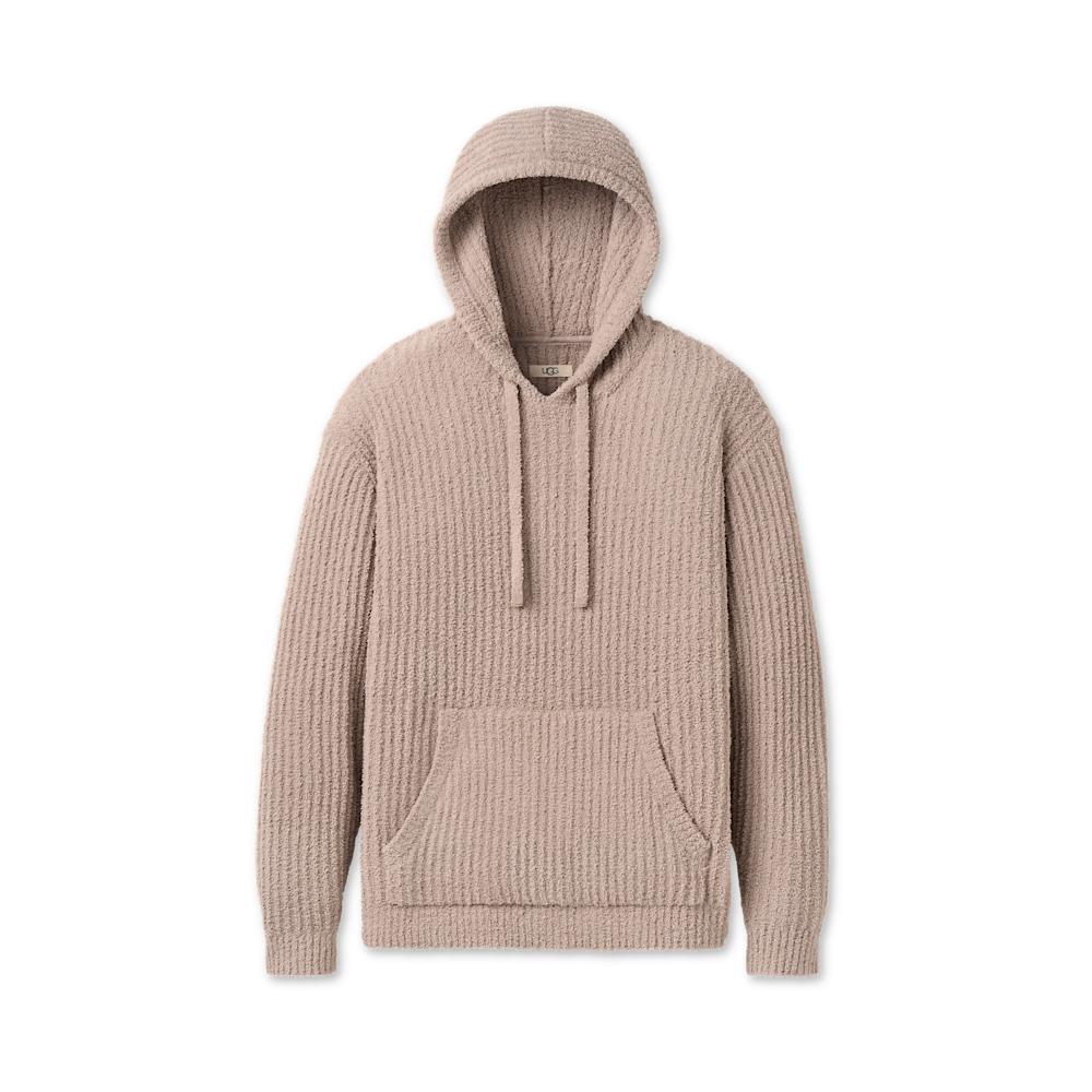 Men's Recycled Ribbed Pullover Hoodie - Oyster