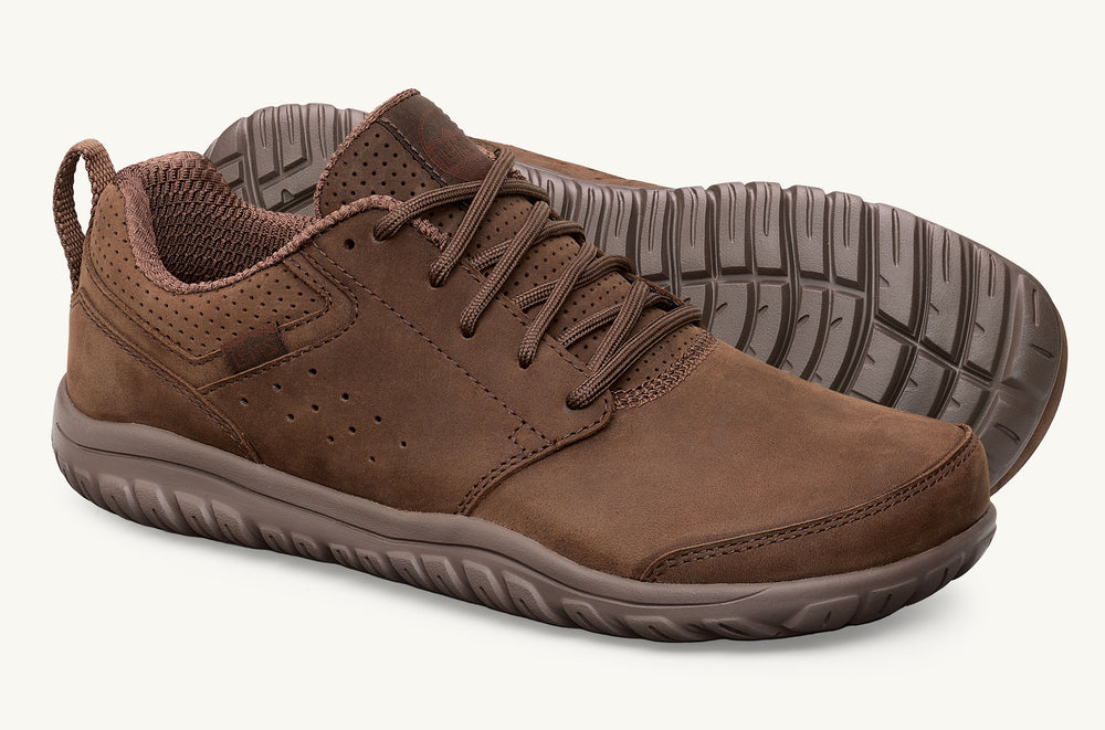 Men's Leather Minimalist Sneaker - Walnut