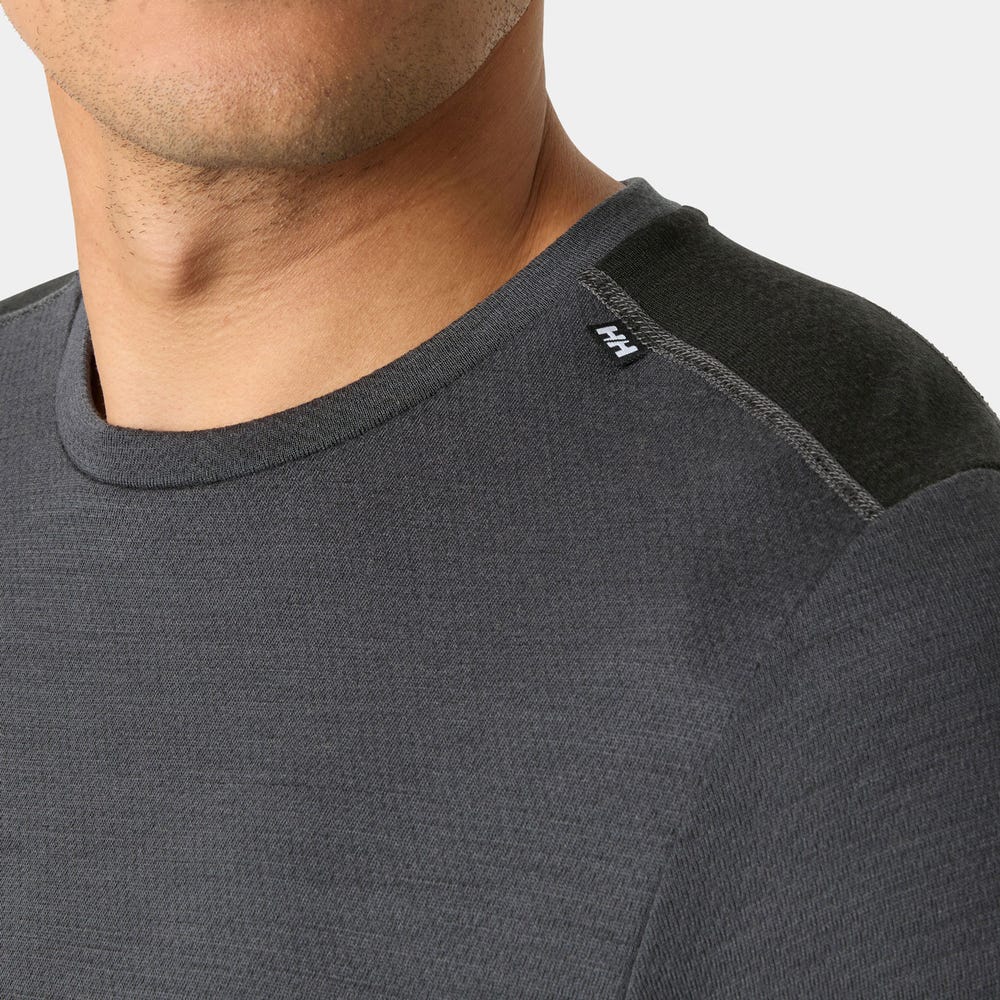Men's Merino Wool Base Layer Top - Blue