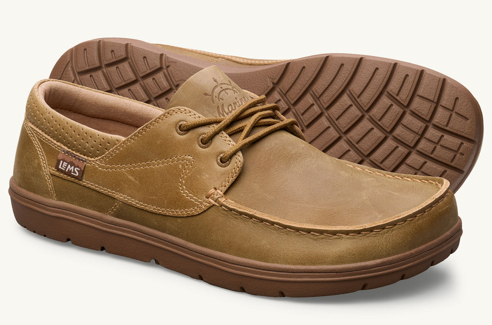 Men's Leather Boat Shoe - Desert