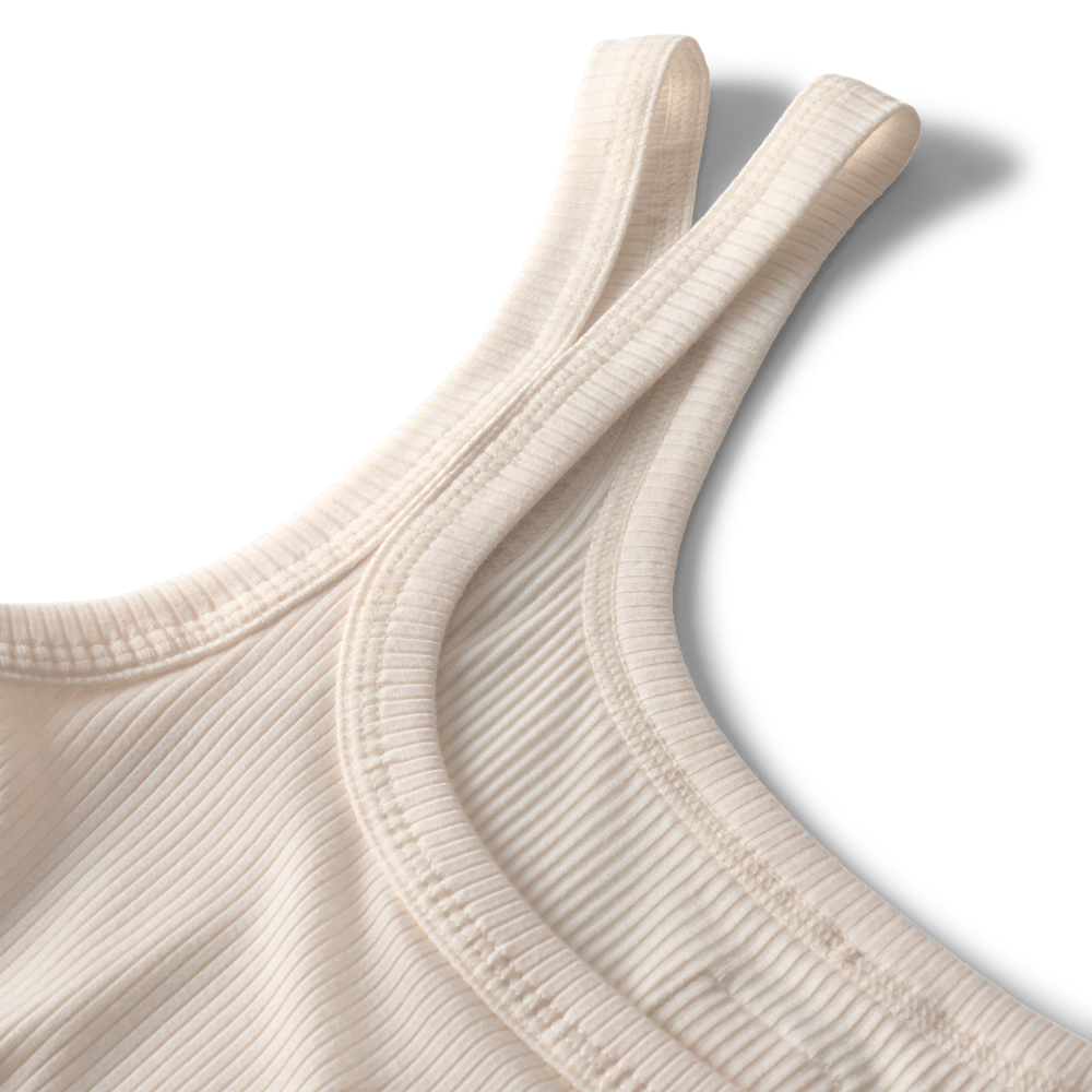 Women's Ribbed Split-Strap Tank Top - Allspice