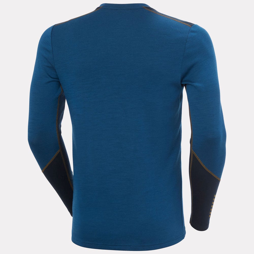 Men's Merino Wool Base Layer Top - Blue