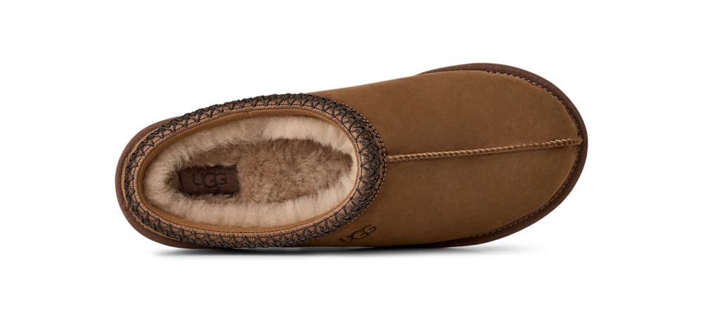Men's Nubuck Sheepskin Slip-On Clog - Chestnut