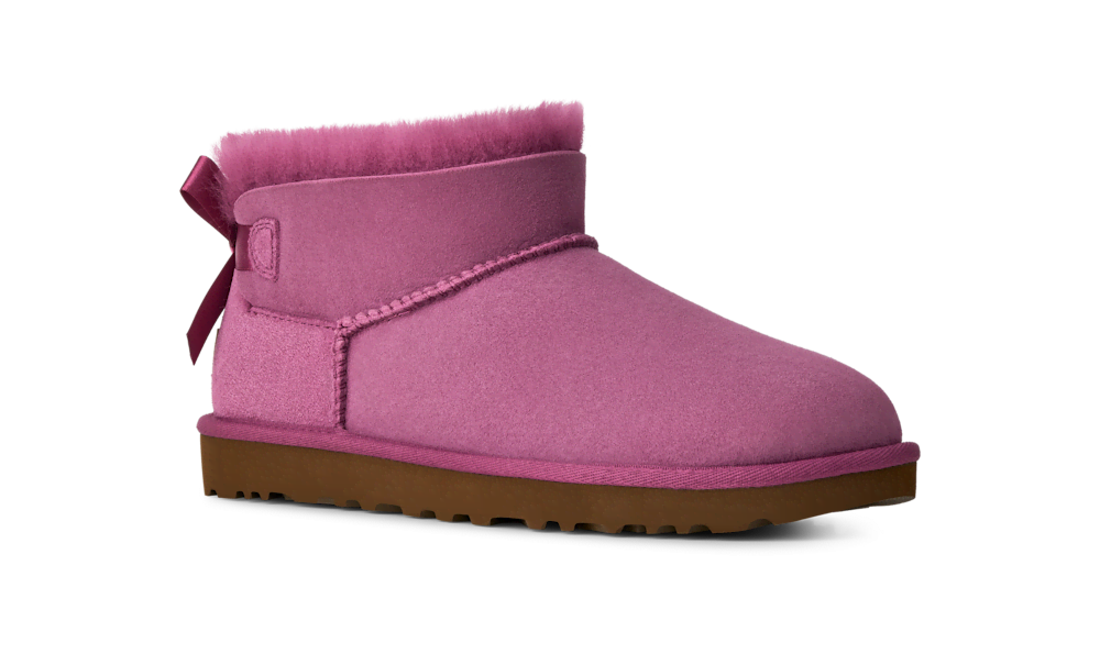 Women's Ultra-Short Suede Bow Boot - Sand