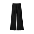 Women's Ribbed Wide-Leg Pants - Black