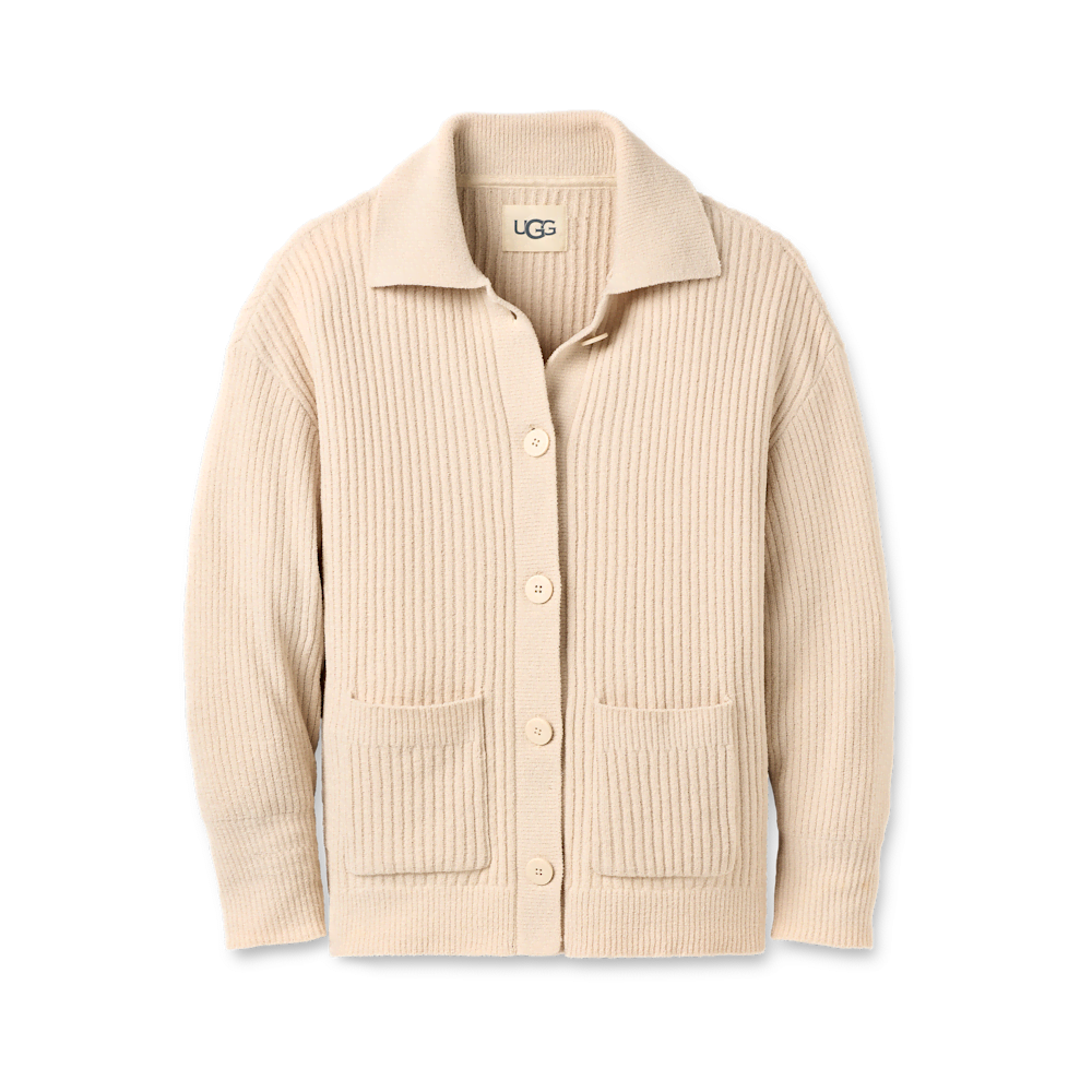 Women's Lightweight Collared Cardigan - Sand