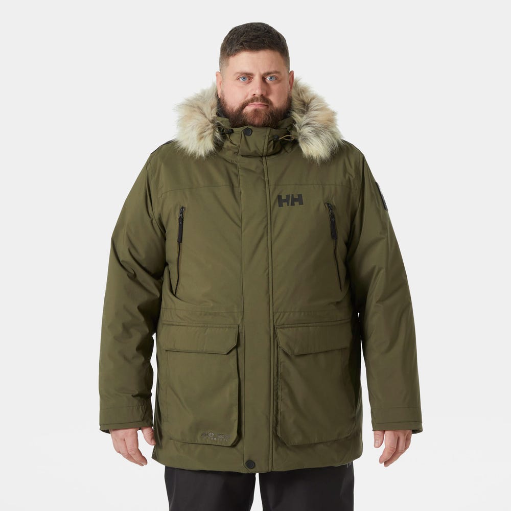 Men's Insulated Waterproof Parka - Gray Green