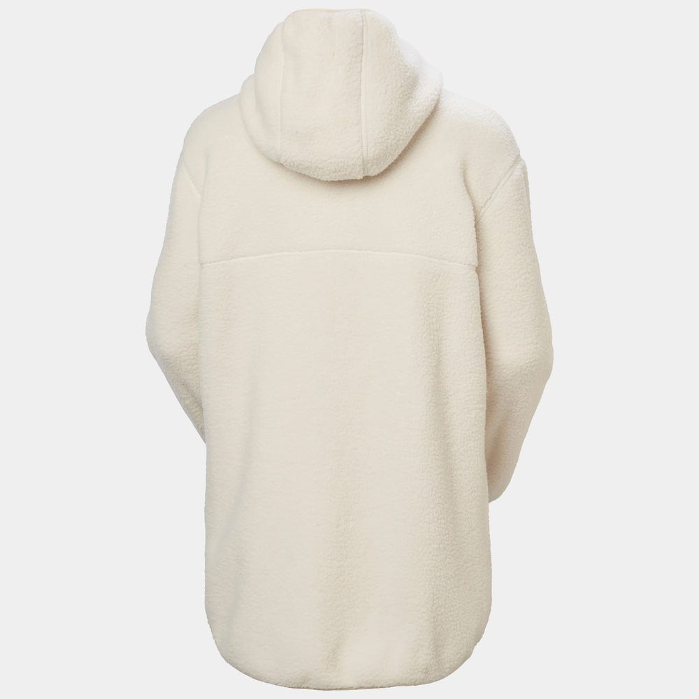 Women's Hooded Pile Fleece Jacket - Purple