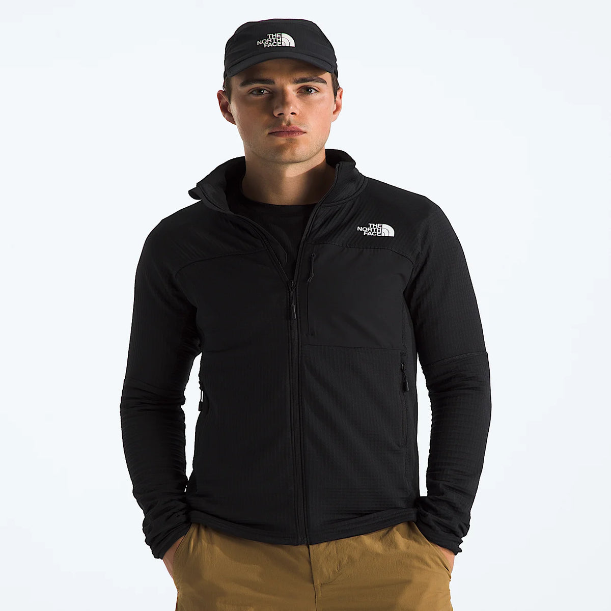 Men's Grid Fleece Jacket - Black